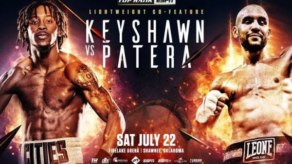 banner for keyshawn davis vs francesco patera