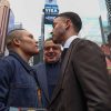 Isaac Cruz and Jose Valenzuela stare down at times square